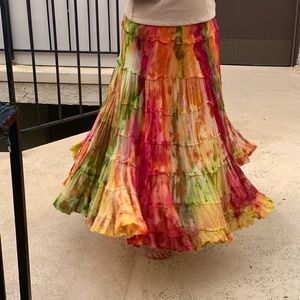 Romeo and Juliet tie-dye boho skirt